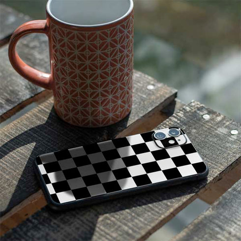 Black and White Checkered iPhone 11 Skin